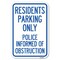 Signmission Parking Sign Residents Parking Only Pol Heavy-Gauge Aluminum Sign, 12" x 18", A-1218-23355 A-1218-23355 - alternate 1